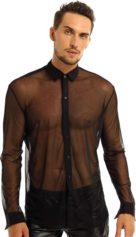 mens see through shirt